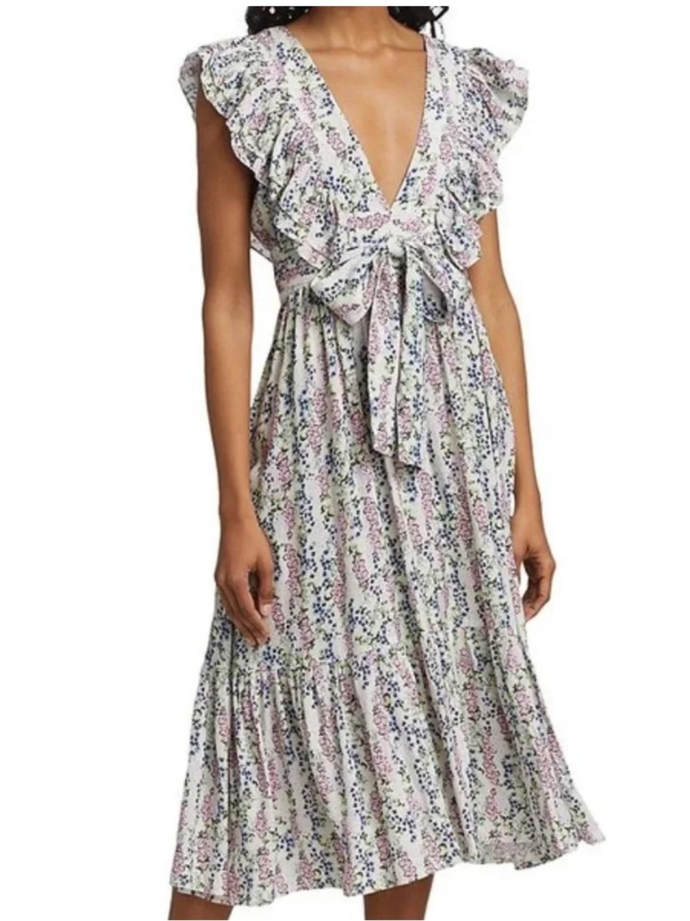 Byyimo Floral Wrap Midi Dress
